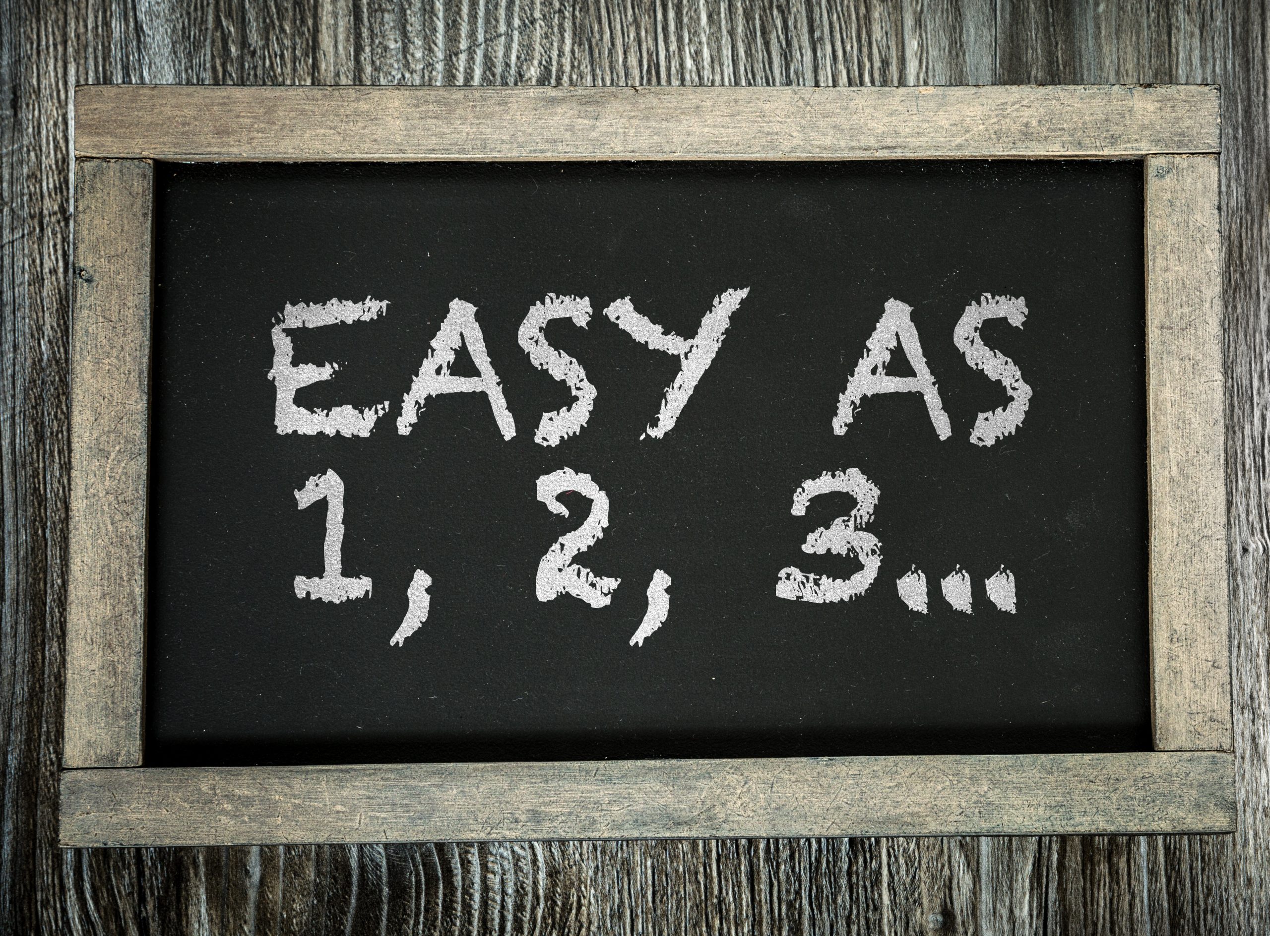 Easy,As,1,2,3...,Written,On,Chalkboard